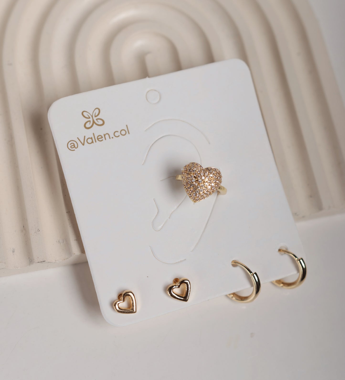Set trío corazón