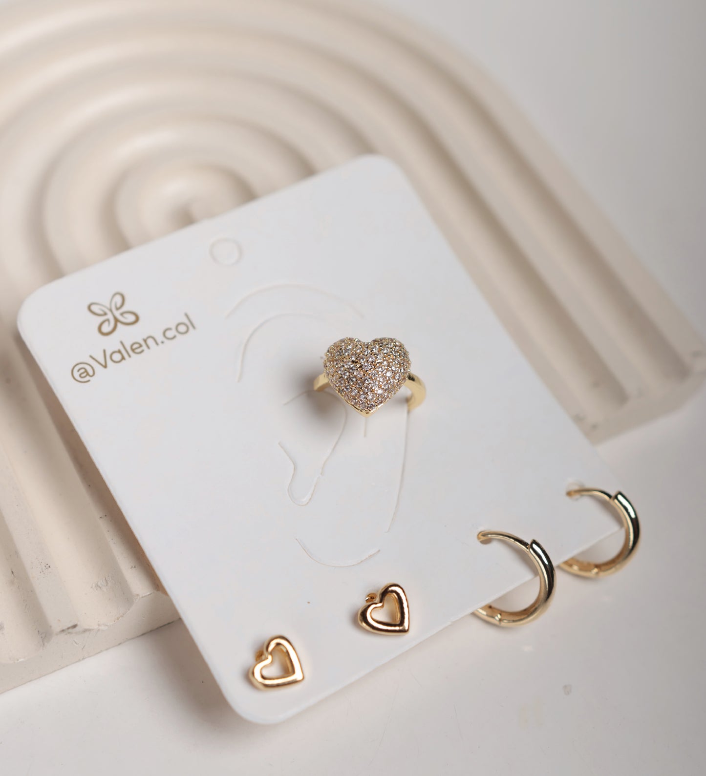Set trío corazón