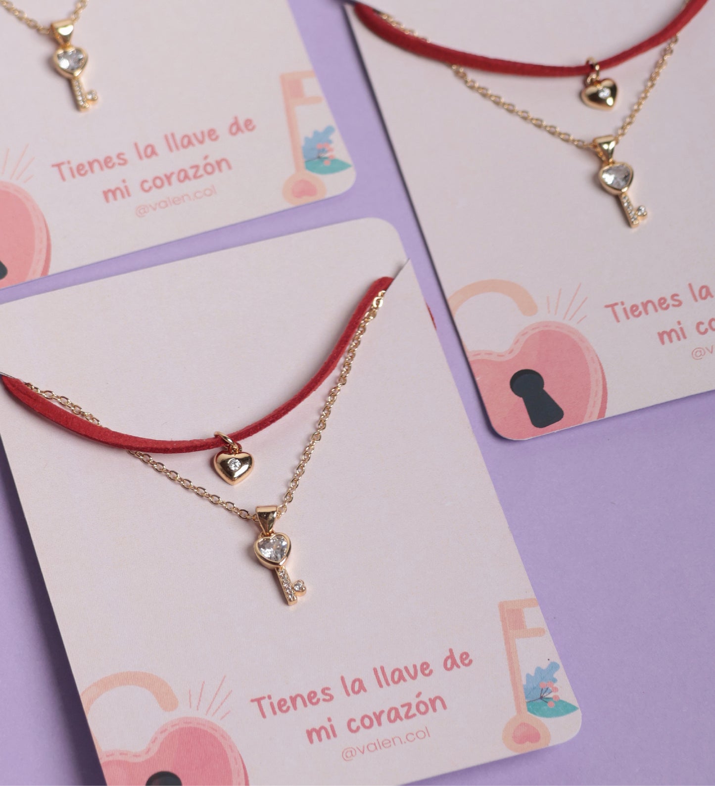 Collar "tienes la llave de mi corazón"