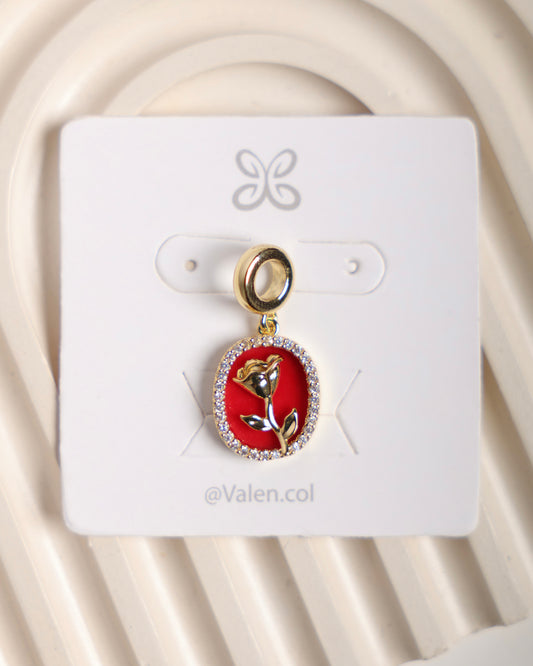 Charm rosa rojo