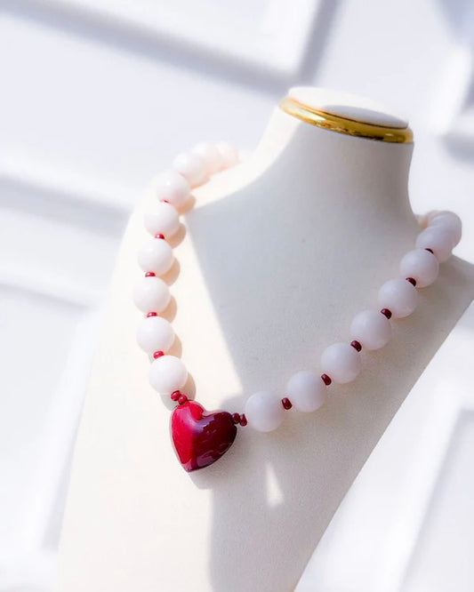 Collar redondo corazón