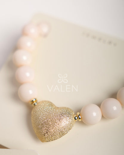Collar redondo corazón