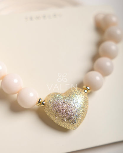Collar redondo corazón