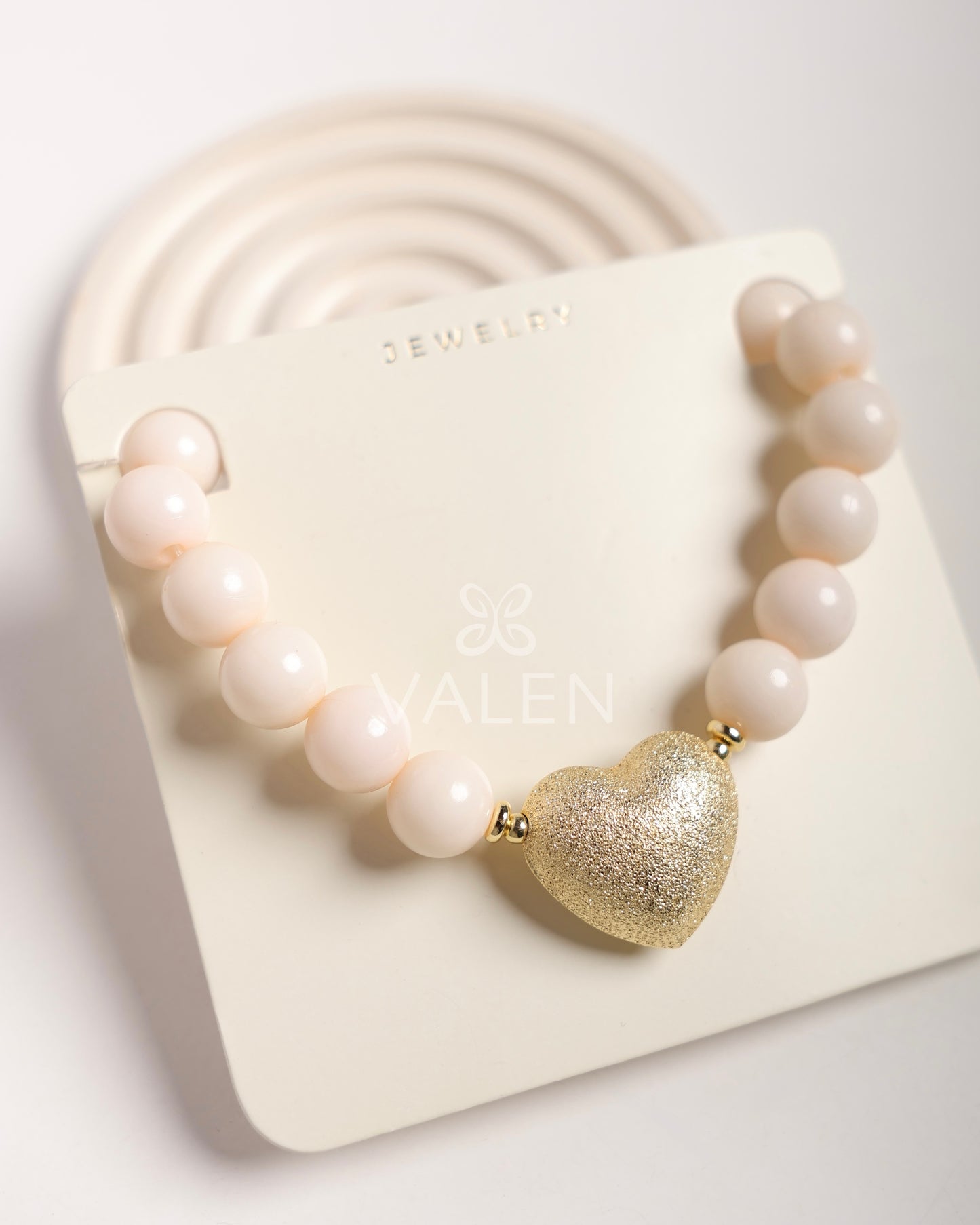 Collar redondo corazón