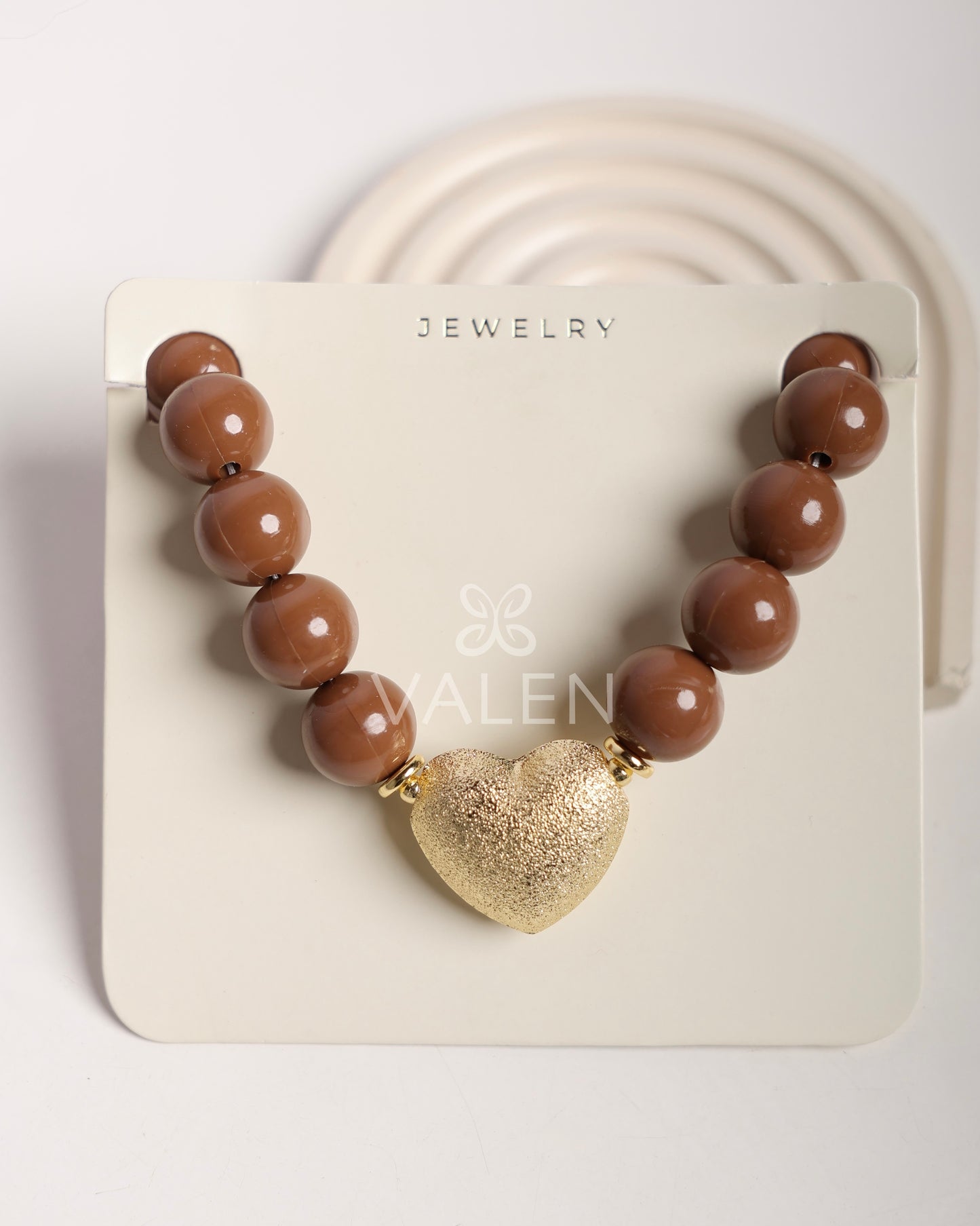 Collar redondo corazón