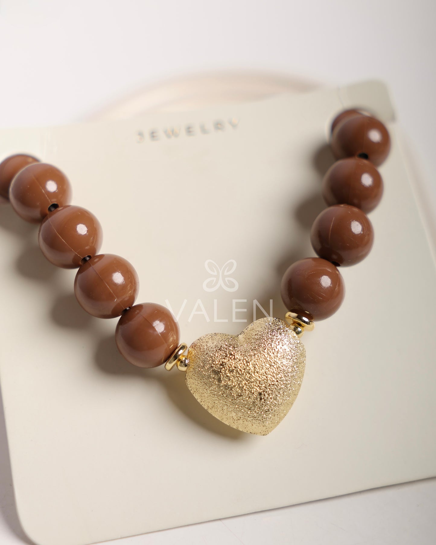 Collar redondo corazón