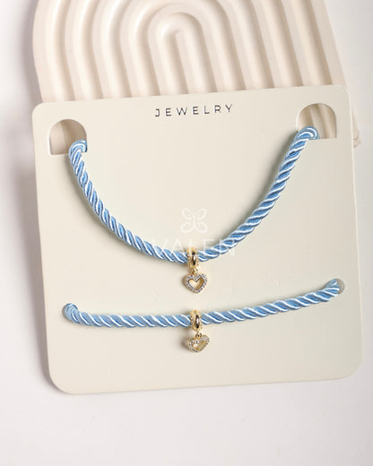 Set collar y pulsera corazón