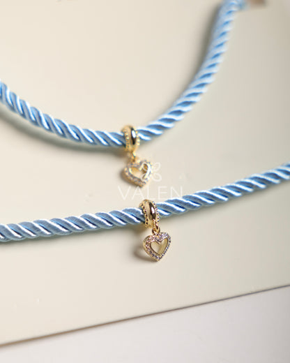 Set collar y pulsera corazón