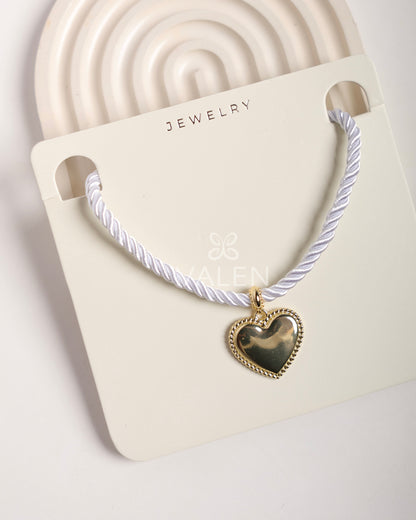 Collar corazón - blanco