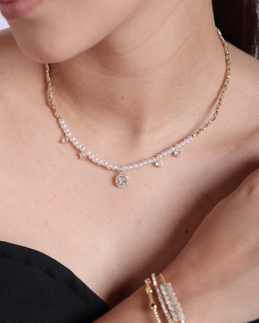 Collar multicharm diamante