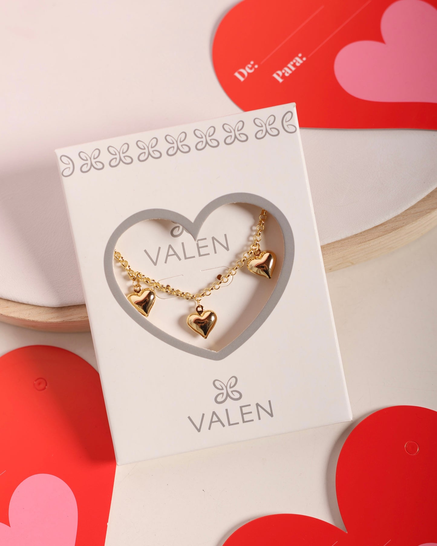Collar 3 corazones