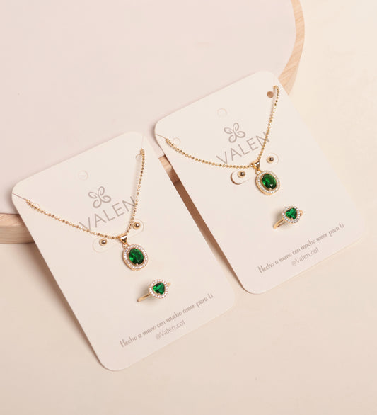 Set piedra verde