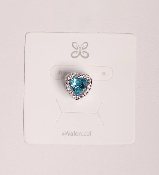 Charm corazón azul