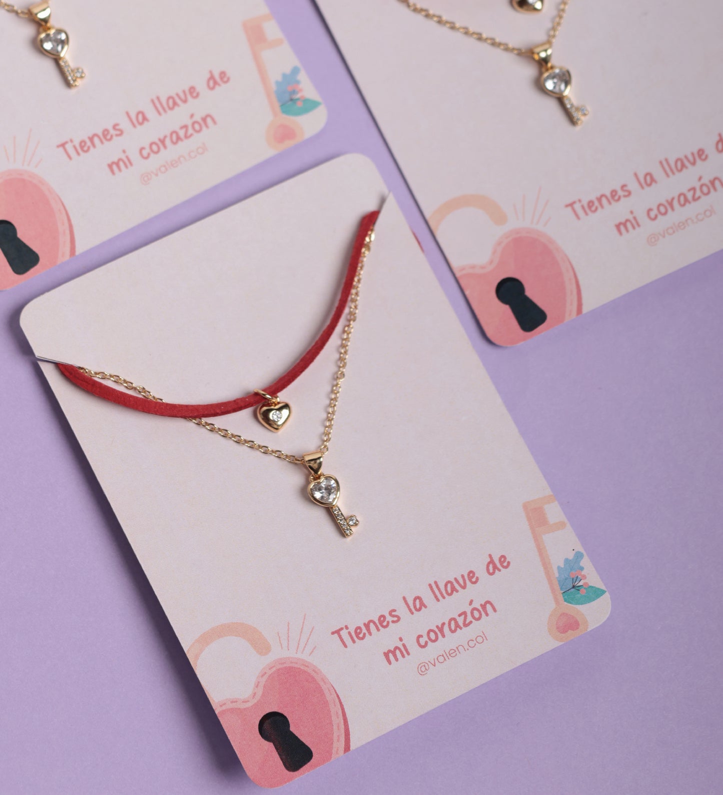 Collar "tienes la llave de mi corazón"