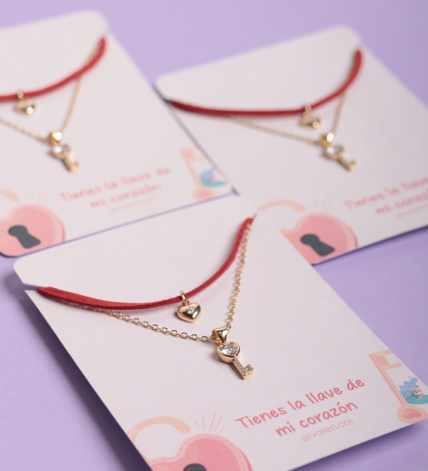 Collar "tienes la llave de mi corazón"