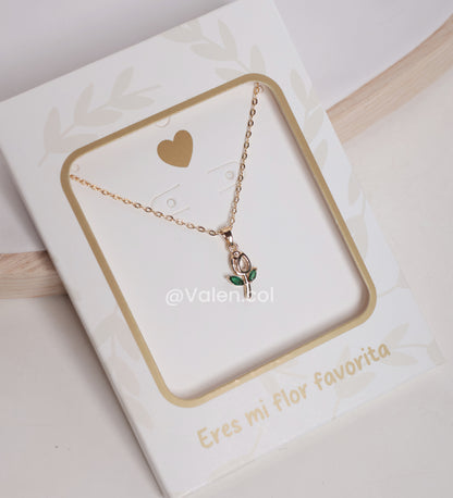 Collar "eres mi flor favorita"