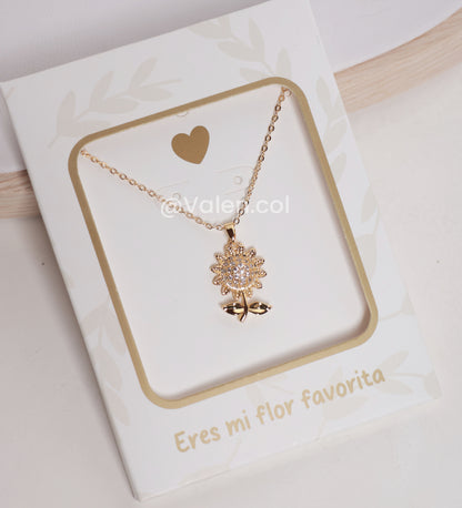 Collar "eres mi flor favorita"