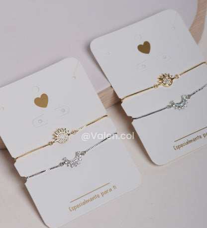 Pulsera dúo sol y luna