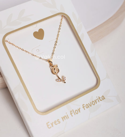 Collar "eres mi flor favorita"