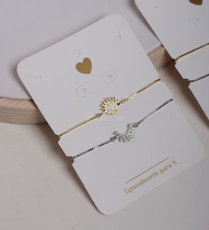 Pulsera dúo sol y luna